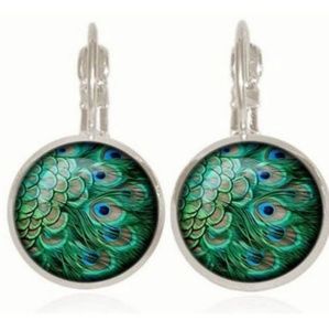 Peacock Earrings - Vintage Style